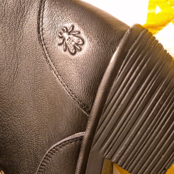 Fly London Black Heeled Boots/Lace Up Front/Side Zipper Size 41 9.5 - Picture 3 of 6